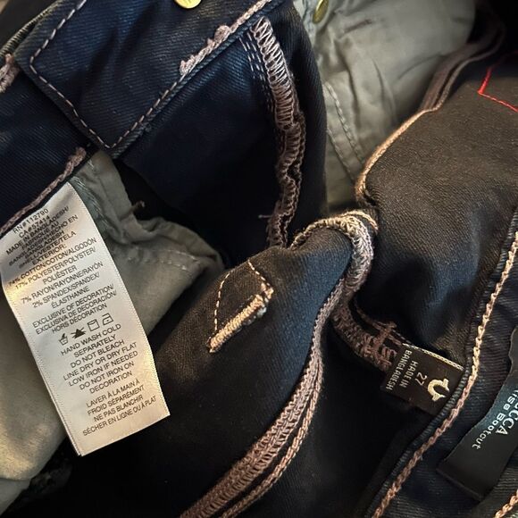 True Religion Becca Mid Rise Bootcut Jeans Crystal Embellished Size 27 - Picture 8 of 9